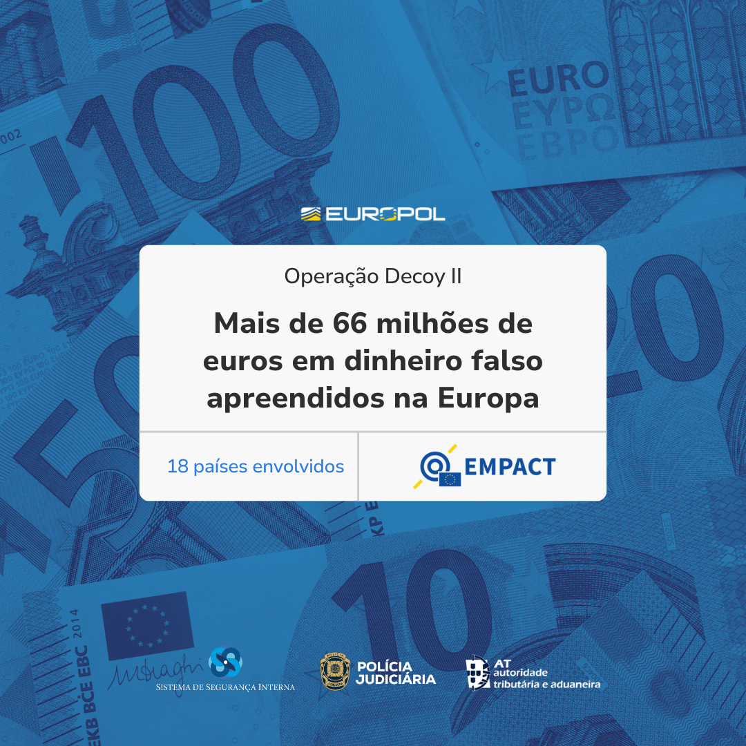 Operação "Decoy II" – Coordenação conjunta impede circulação de moeda falsa